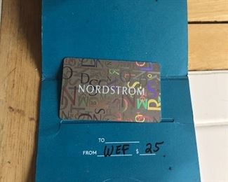 There is a Total of $5,800 in Nordstrom Gift Cards. We have A few $25’s, you can break down the large cards to smaller amounts 
