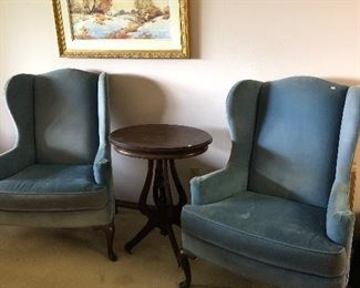 DREXEL PAIR OF WING CHAIRS $400 today $200