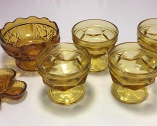 https://www.ebay.com/itm/114154093207 KB0009: Amber Depression Glass, Set of 5