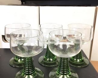 https://www.ebay.com/itm/114154180440 KB0015: Green Glass Stemware, 5 pieces, $5 each