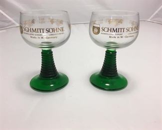 https://www.ebay.com/itm/114154185999 KB0021: Vintage Schmitt Söhne Wine Glass set of 2