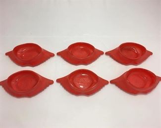 https://www.ebay.com/itm/124123570566 KB0024: Vintage Glasbake Red Crab Baking Shells, 6 Pieces