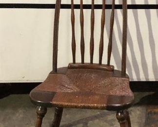 https://www.ebay.com/itm/114154245500 SL3005: Antique Thrash Seat Wood Chair Local Pickup $35