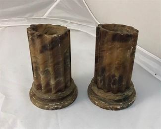 https://www.ebay.com/itm/114160182213 LAN9972: (2) Marble Column Candle Holders