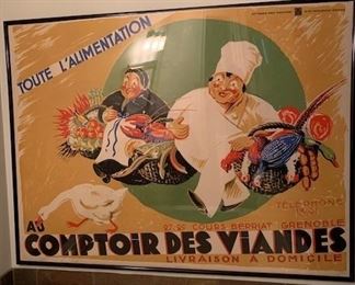 U COMPTOIR DES VIANDES LARGE POSTER $450