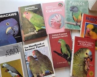 someone had parrots...lots of parrot books