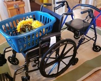 wheelchair and walker