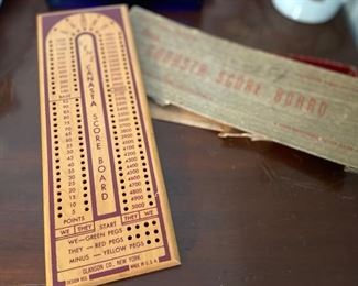 ITEM #74 Vintage Lenz Canasta score board, $14