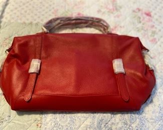 ITEM #108, Brand new in bag, Red Adele Ora Delphine Satchel, $65