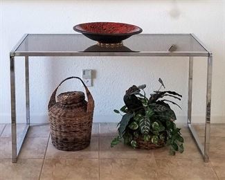 #10 Glass console table - $65 Please see other photos for accessories.