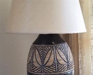 #20 Vintage black leaf lamp - $55