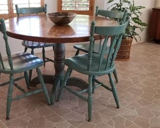 #3 Kitchen table and 4 chairs 48in round - $275
