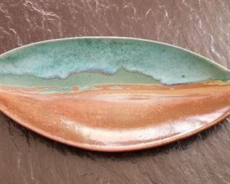 #39 - 2 tone pottery dish - $15