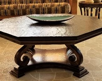 #42 Wonderful octagon coffee table (view of base) - $89
