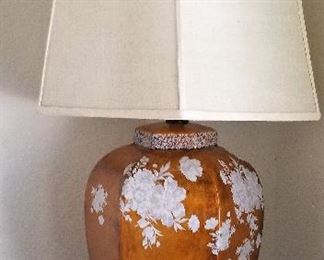 #57 Vintage oriental lamp with great square shade- $ 75