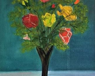 #87 Colorful flower art 2 - $55.