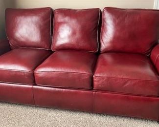 Red Leather Air Sleeper Sofa Bed $1,195