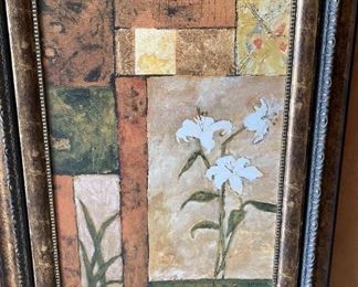 Art Abstract White Lilies