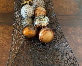 Wire Basket, Decorative Balls