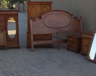 Bedroom Suite: Lexington Headboard, Footboard, Dresser w Mirror, Wardrobe w Mirrored Front, Nightstand AVAILABLE AT AN OFF-SITE LOCATION