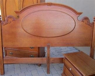 King Bedroom Suite: Lexington Headboard, Footboard, Dresser w Mirror, Wardrobe w Mirrored Front, Nightstand AVAILABLE AT AN OFF-SITE LOCATION