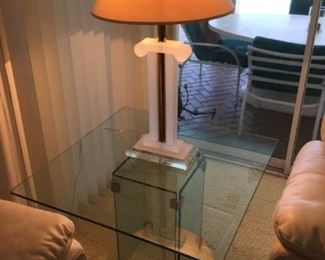 Glass End Table and Lamp https://ctbids.com/#!/description/share/367371