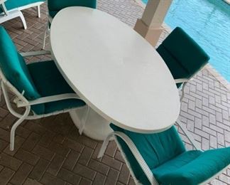 Outdoor table/chairs, umbrella, towel rack https://ctbids.com/#!/description/share/367383