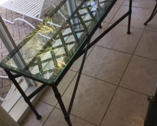Glass and Metal Console Table https://ctbids.com/#!/description/share/367331
