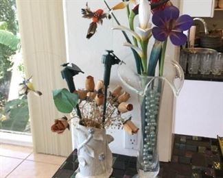 Two Vases with Wood Flowers https://ctbids.com/#!/description/share/367337