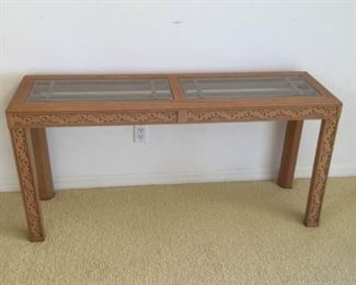 Wood and Glass Console Table https://ctbids.com/#!/description/share/367352