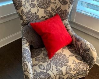 $200 each- There are two (2) identical armchairs available for purchase. This listing is for one (1) armchair. 23” deep
26” wide
40 ½ “ tall