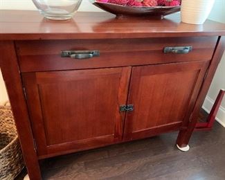 $400-Crate and Barrell Mahogany Buffet- 19 ¾ “ deep
48” wide 35” tall 