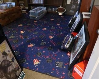 Fantastic rug for the movie room!