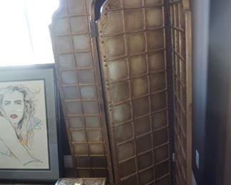Gold and glass room divider SOLD
