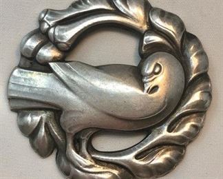 Georg Jensen Sterling Dove Brooch 123 https://ctbids.com/#!/description/share/368112