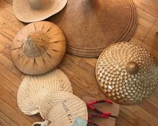 Vintage Bundle of Asian Straw Field Hats https://ctbids.com/#!/description/share/368248