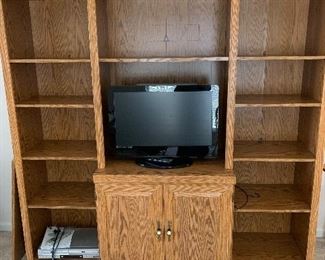 Wall unit with storage cabinet