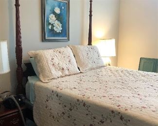 Queen bedspread and shams. $10