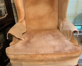 Queen Anne chair. Needs a redo!  Only $50. Frame very good