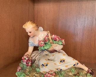Porcelain lady -floral figurine Italy $275