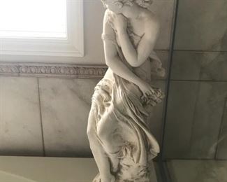 $80 -  Greek Bath Statue (25.5" x 7") Designer Resin