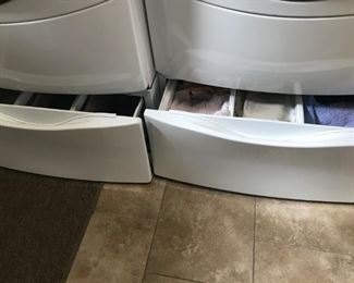 Kenmore High Efficiency Washer and Dryer with stands