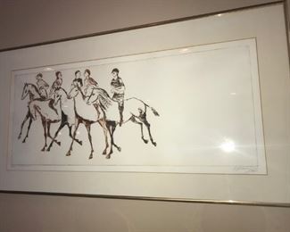 $ 60.00 - 1975 Art print titled, "Five Riders"  2/150