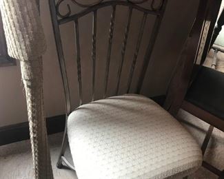 $ 300.00  - Set of 6 metal kitchen chairs with fabric seats. (matches 2 counter chairs) Comes with extra fabric roll 