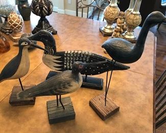 $ 35.00 - Carved Wood Bird Group (4)