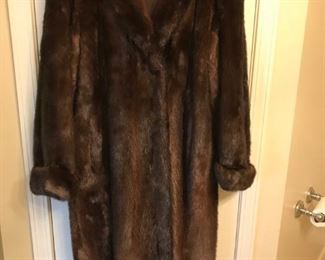 $ 350.00  Yves Saint Laurent, Vintage Otter Fur Coat. Hat and extra fur strip included. (Appraisal on hand -Value $8000.) Size M