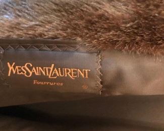 Yves Saint Laurent, Vintage Otter Fur Coat. (hat and extra fur strip included) 