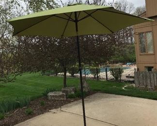 Patio Umbrella with stand (9ft)