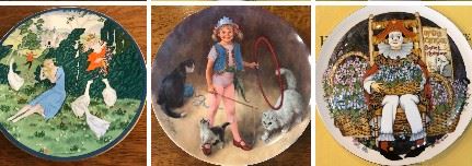 $ 45.00 - Take 60% off - Set of 3 Collector's Plates.  (1) Heinrich, The Fairyland Lovers Collection, "Goose Girl"  (2) McClelland Children's Circus Collecion, "Maggie the Animal Trainer" - (3) Royal Doulton, "Behind the Painted Masque" .