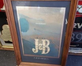 Vintage JB framed display 